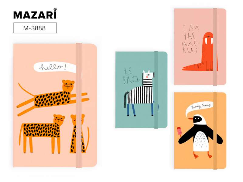 Bloknots 10,5 x 7,5 cm ZOO, 96 l.