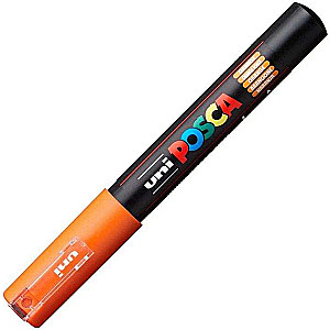 Ūdens bāzes marķieris UNI Posca PC-1M oranžs (4)