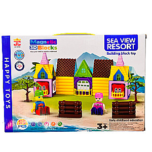 Magnētiskais konstruktors 59 detaļas. Sea View Resort