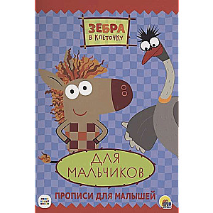 Zebra ar kvadrātiem. Raksti bērniem. Zēniem