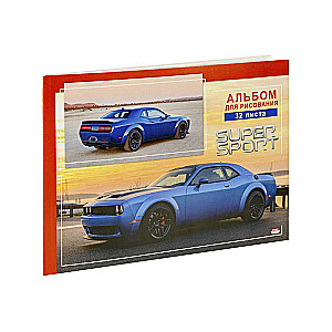 Zīmēšanas albums A4 32l. ZILS AUTO GAR NABA