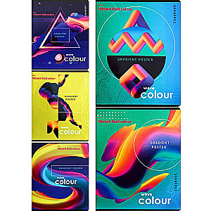 Piezīmju grāmata KUBS 48l. GRADIENTS  