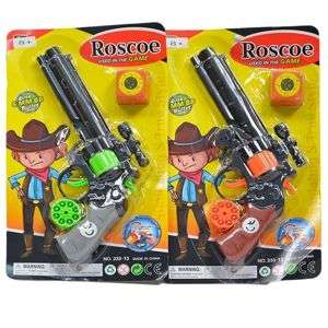 Rotaļu revolvers ar mērķi un lodēm Roscoe