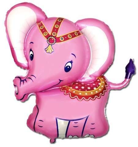 Фольгированный шар 24 FX - Слон (Розовый)