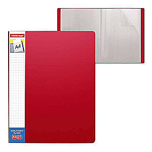 Mape ar 20 kabatām Classic Plus, A4, sarkana
