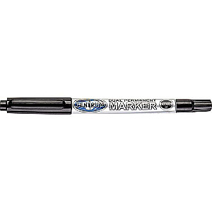 Pastāvīgais marķieris CD/DVD melns divpusējs 2mm-0.5mm