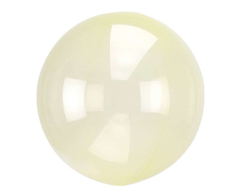 Фольгированный шар 18/46см круглый, прозрачный, желтый