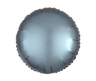 Фольгированный шар 17 Круг (серый)