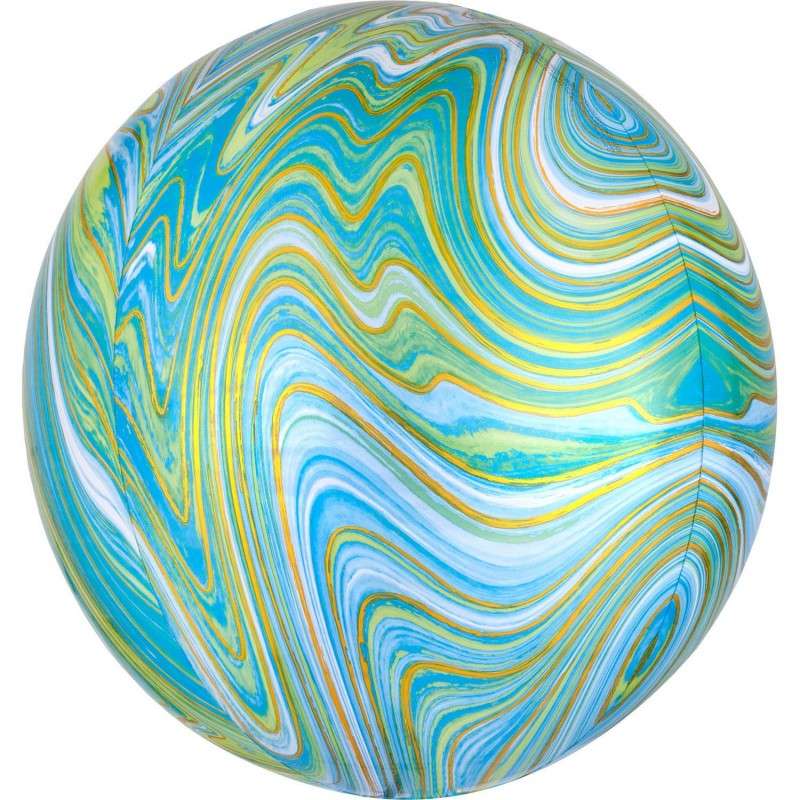 Фольгированный шар 15 сине-зеленый