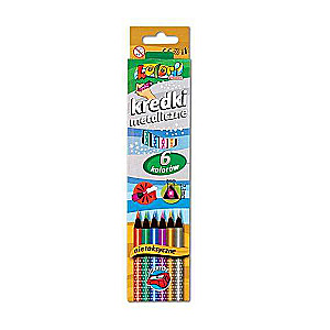 Krāsainie zīmuļi 6 krāsas + zīmuļu asināmais Colori Metalik
