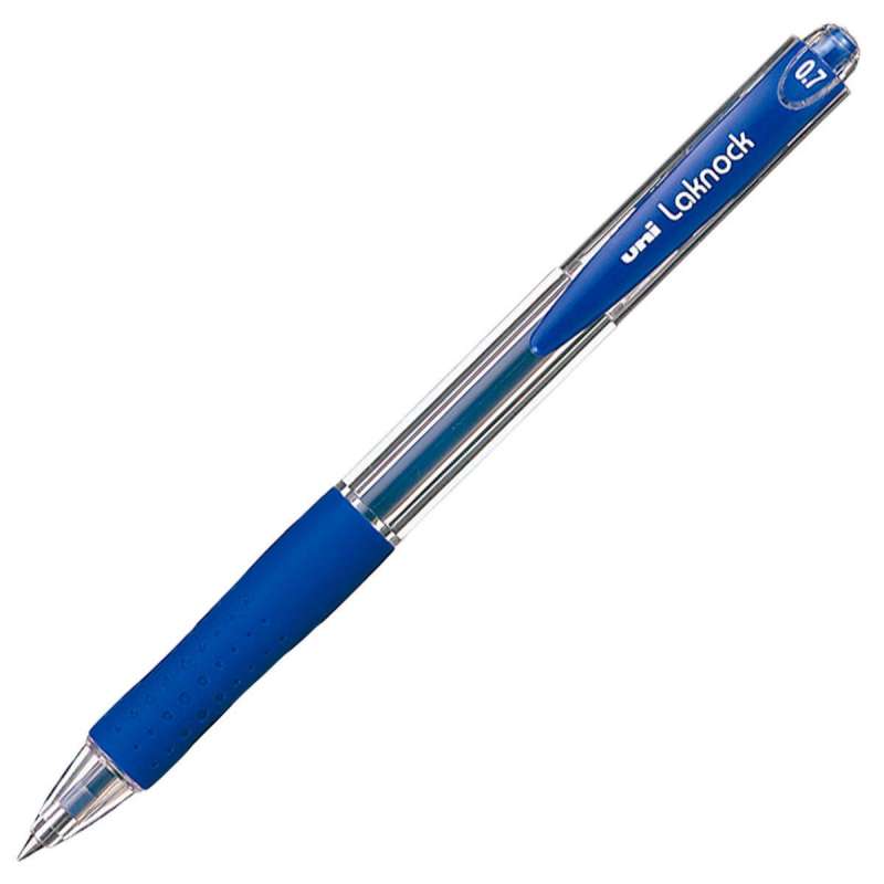 Ручка шариковая синяя UNI SN-100 (07) Laknock
