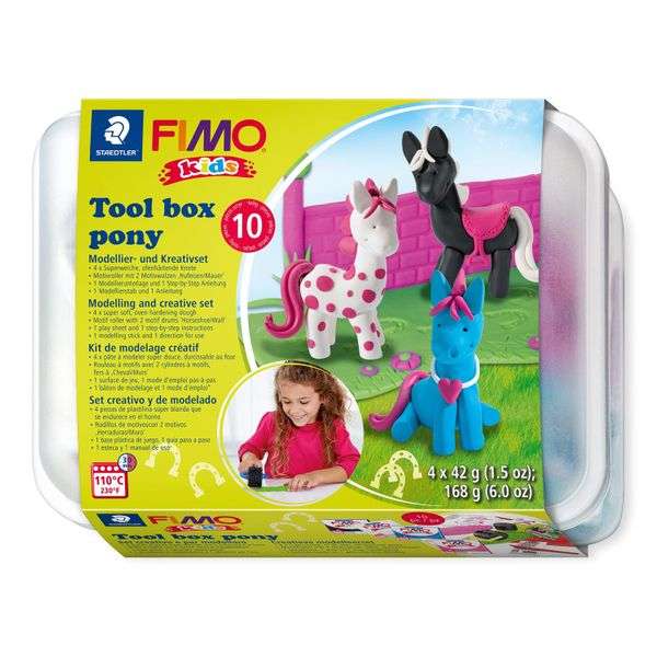 Polimēra mala komplekts daiļradei FIMO Kids TB pony