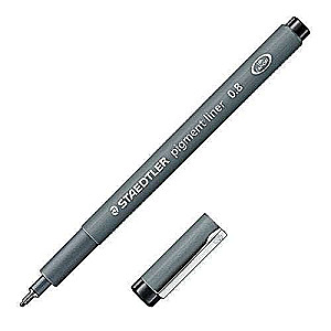 Pigmenta marķieris STAEDTLER 0,8 mm melns