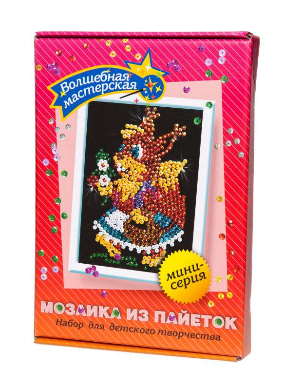 Radošais komplekts Mozaīka no spīdumiem Vāvere 19 x 27 cm