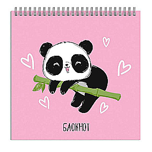 Bloknot, 140x140 mm, 60 l, PANDAS ZARĀ