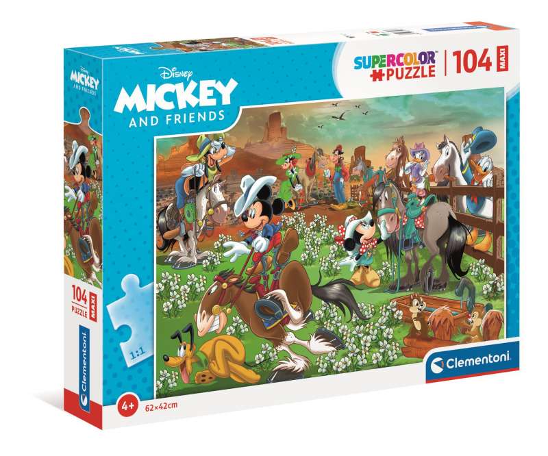 Puzle 104 MAXI CLEMENTONI Mickey un draugi