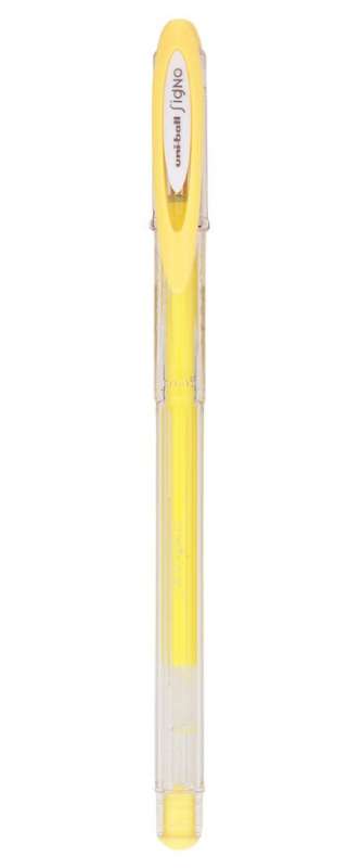 Ручка гелевая желтая 0,7мм роликовая UNI UM-120AC 