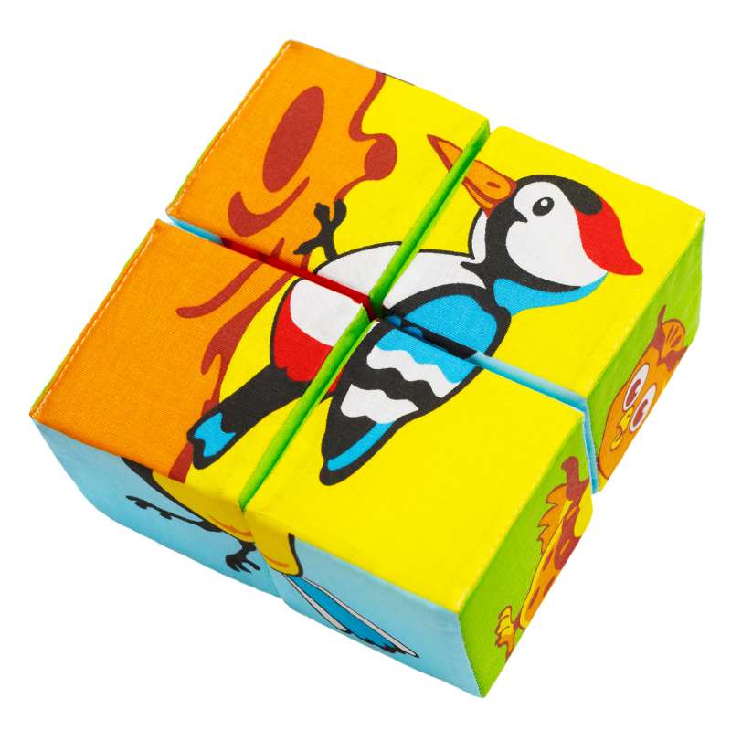 Собери картинку - Птицы 4 кубика 