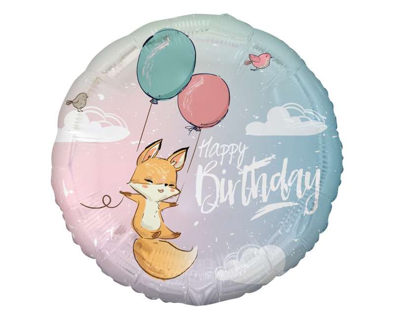 Folijas balons 18 Fox (Happy Birthday)