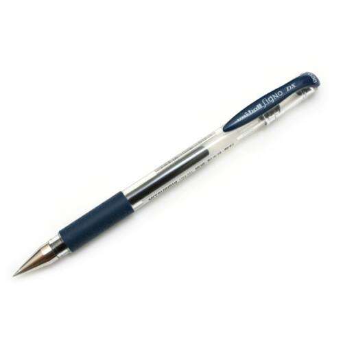 Ручка гелевая темно-синяя UNI UM-151 