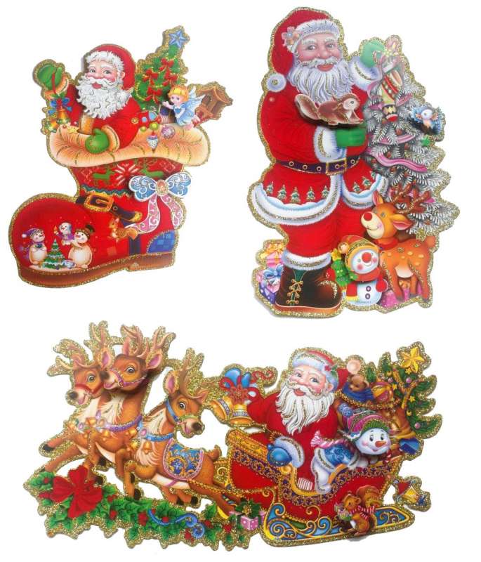 Ziemassvētku dekors-uzlīme logam
