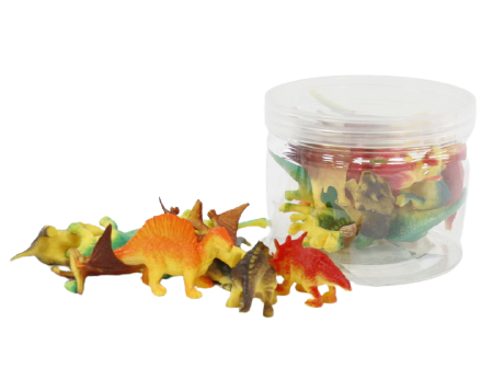 Набор игрушек - фигурки динозавров, в банке
