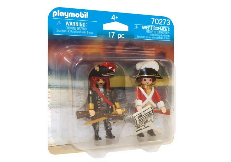 Пират и пехотинец в красном мундире