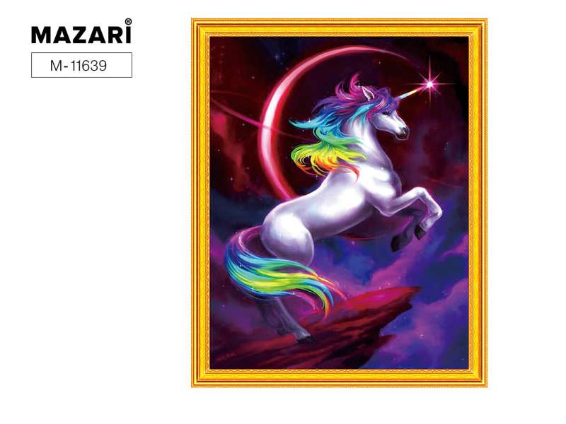 Glezna 2 in 1: dimanta mozaīka un krāsošana pēc numuriem 40x50 cm VIENRADZIS