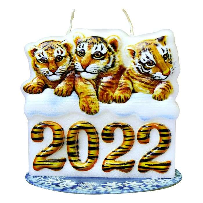 Svece bareljefs tīģeris 2022
