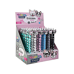 Automātiskā gēla pildspalva zila 0,5 mm ar dzēšgumiju COLORINO ERASABLE