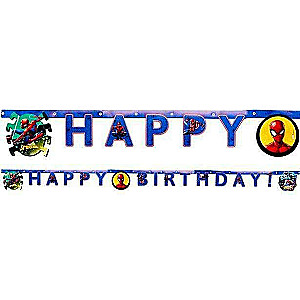 Svētku virtene Happy BirthdaySpiderman Team Up