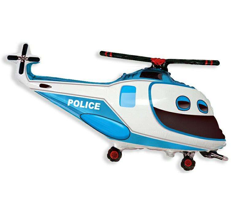 Фольгированный шар 24 FX Police Helicopter