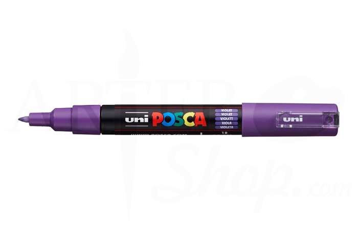 Маркер на водной основе POSCA PC-1M, фиолетовый, 0.7 мм, пулевидный наконечник
