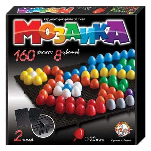Mozaīka - 160 elementi, 8 krāsas.