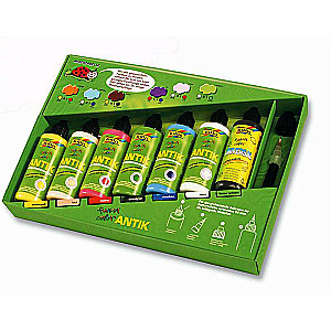Vitralu krāsas 7 krāsas x 20 ml Folija Antīka