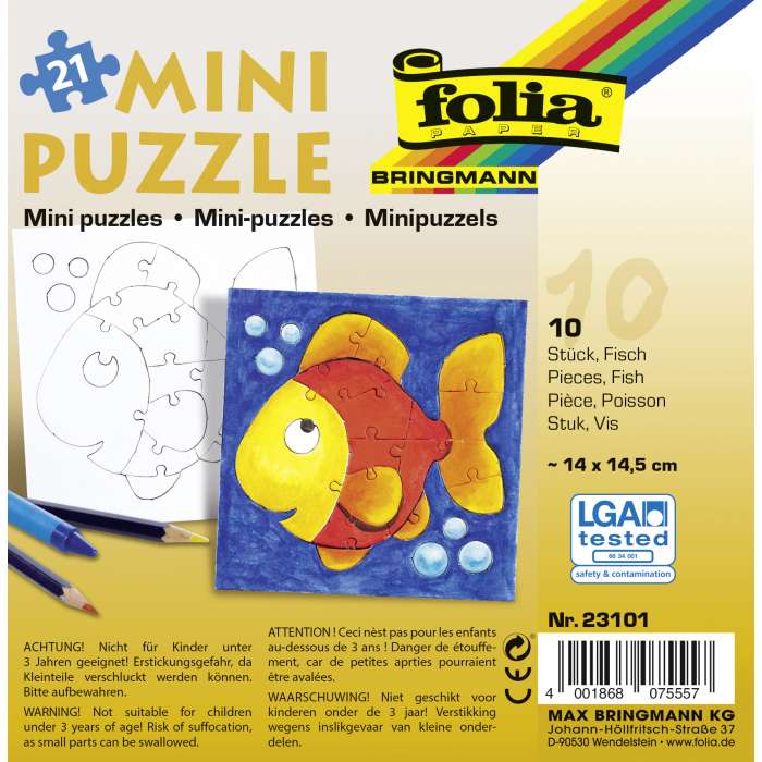 Mini puzzle FOLIA FISH 14x14,5cm