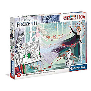 Puzle 104 CLEMENTONI Double Face Coloring Frozen