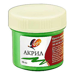 Akrila krāsa 40 ml zaļa perlamutra