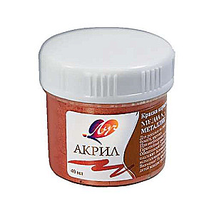 Akrila krāsa metālisks bundža 40 ml varš