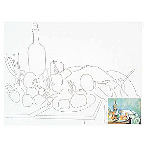 Audekls uz kartona ar kontūru, Still life-2, 30x40 cm