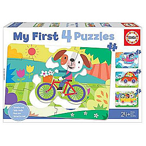 Puzzle EDUCA Transport, 4 x 5+6+7+8 detaļas