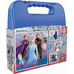 Puzzle EDUCA ar līmi Frozen, 4 x 12+16+20+25 detaļas