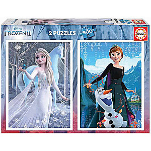 Puzzle EDUCA ar līmi Frozen 2 x 500 detaļām
