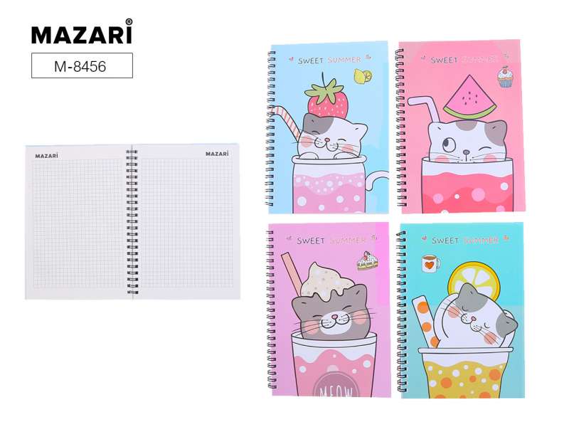 Bloknotu SWEET SUMMER 14,5x21 cm, 44 l.