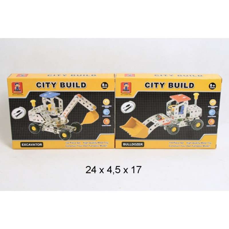 Konstruktors City Build-Ekskavators, 122 elementi