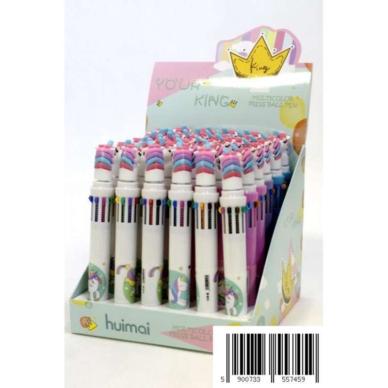 Шариковая ручка  10 цветов Unicor