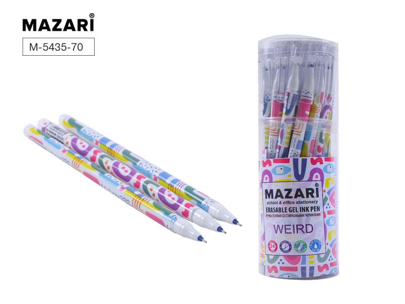 Gēla pildspalva ar dzēšamām tintēm WEIRD, ZILA