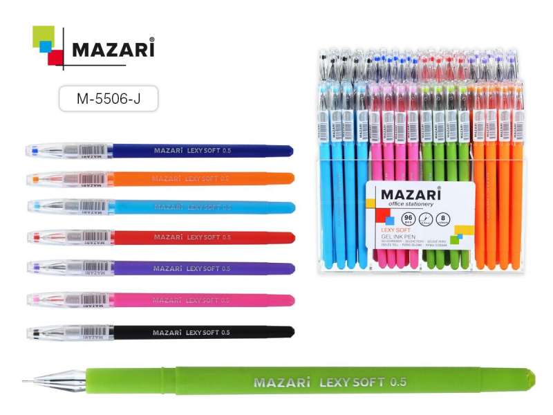 Gēla pildspalva LEXY SOFT, 8 krāsas
