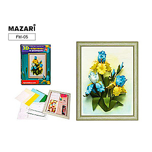 Radošais komplekts 3D glezna no fomiāra Irises, 27 x 35 cm