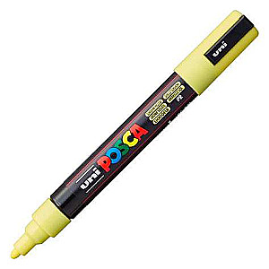 Ūdens bāzes marķieris UNI Posca PC-5M pasteļdzeltenā krāsā